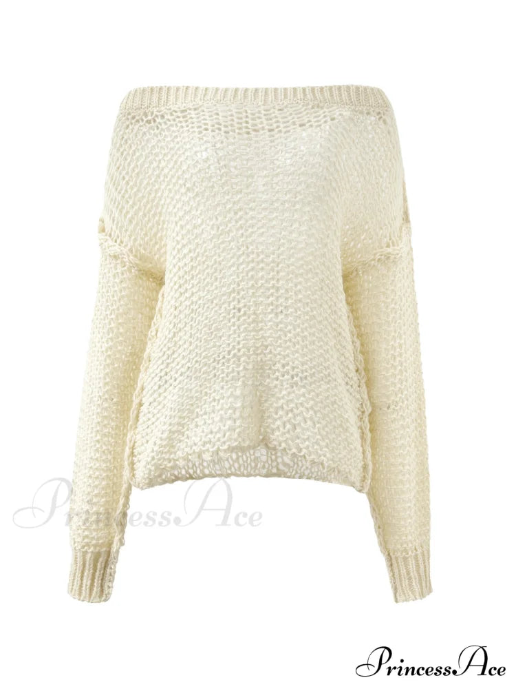 Crochet Hollow Graceful Knit Crop Top Knits