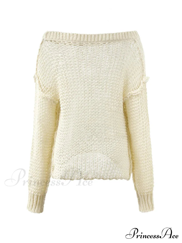 Crochet Hollow Graceful Knit Crop Top Knits