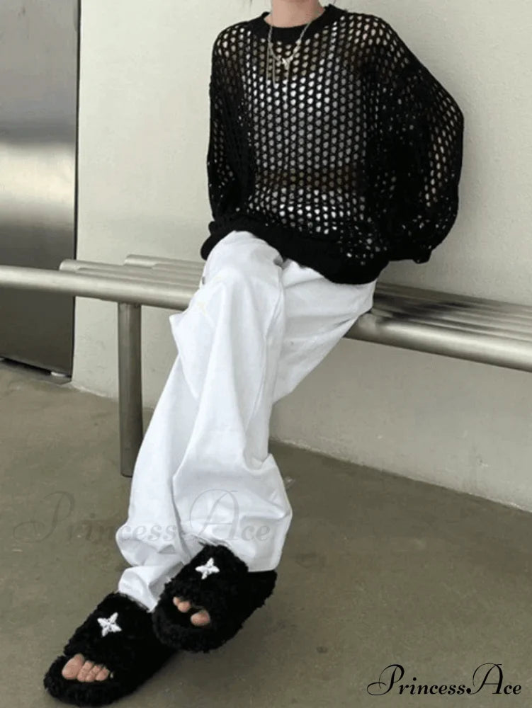 Crochet Long Sleeve Trendy Maxi Beach Dress Sweaters