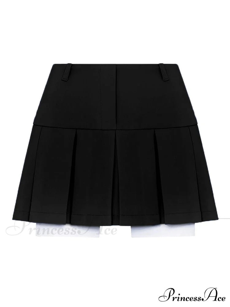 Cropped Blazer And Pleated Mini Skirt Set Free From Label