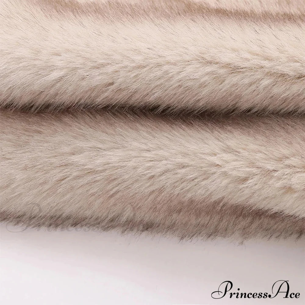 Cropped Faux Stylish Fur Coat Coats-L