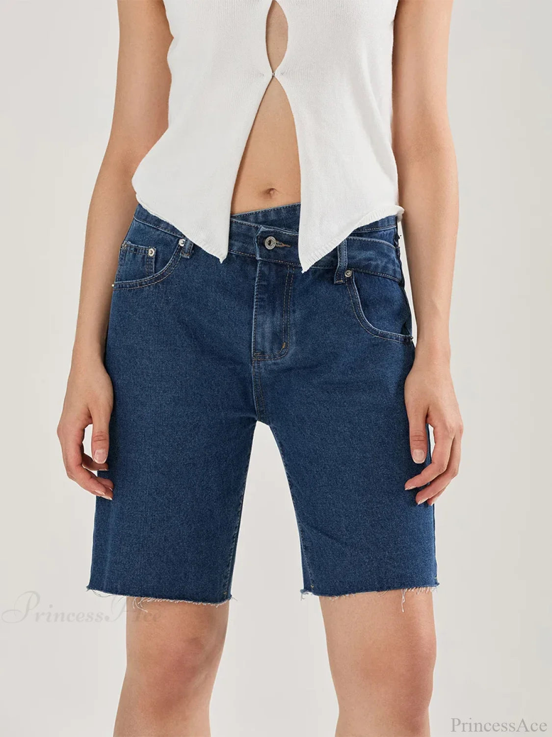 Crossover Asymmetrical Denim Short Blue / S short-250223