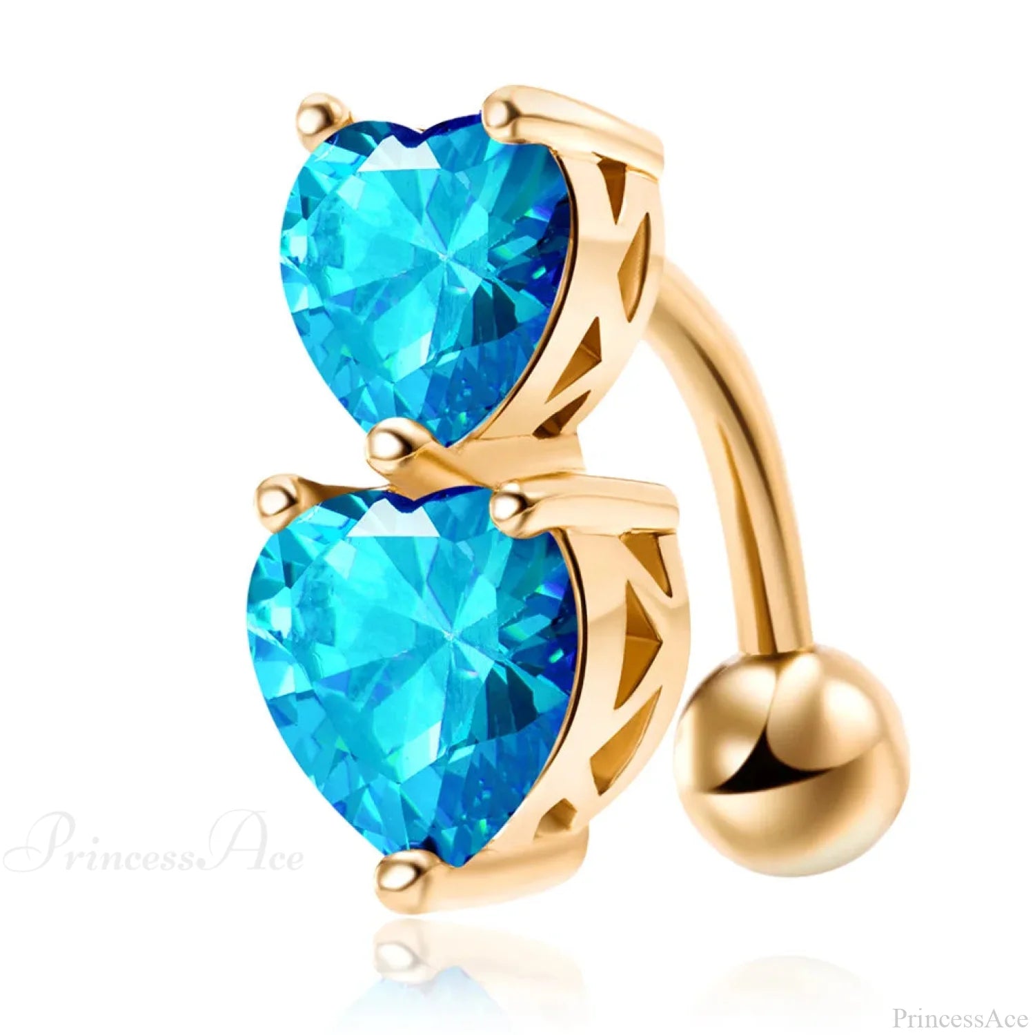 Crystal Dangle Gothic Belly Ring Style4 Blue