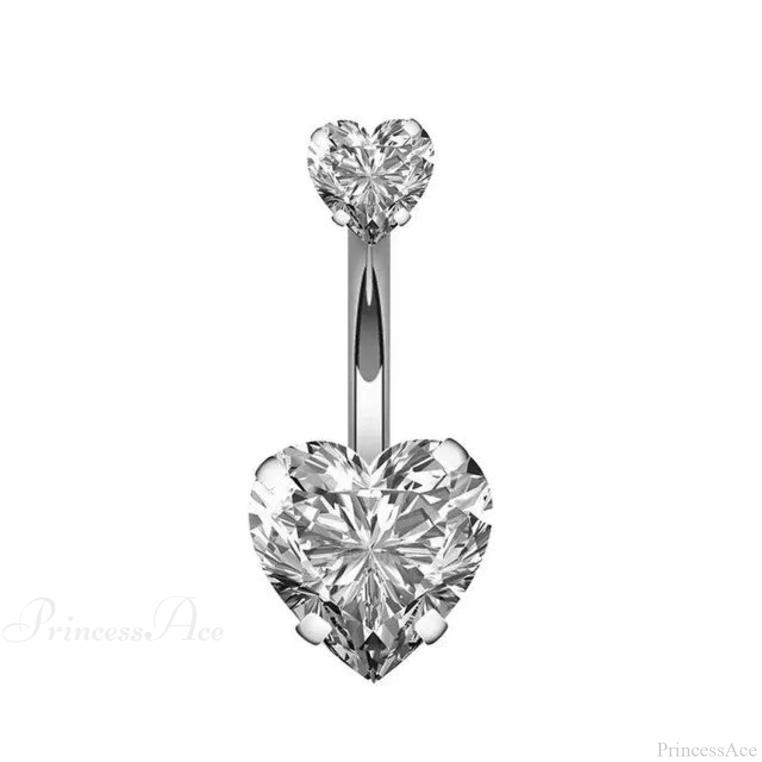 Crystal Dangle Gothic Belly Ring Style6 White