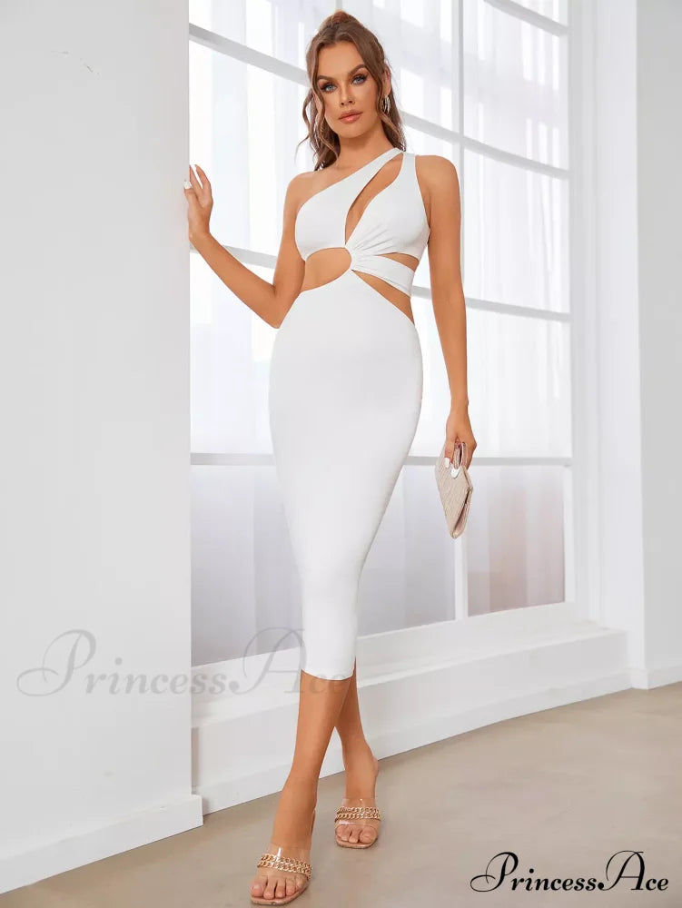 Cut Out Ruched Trendy Long Sleeve Mesh Dress Dresses