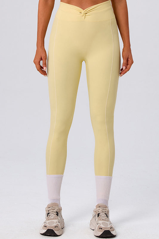 High Waist Twist Front Workout Leggings