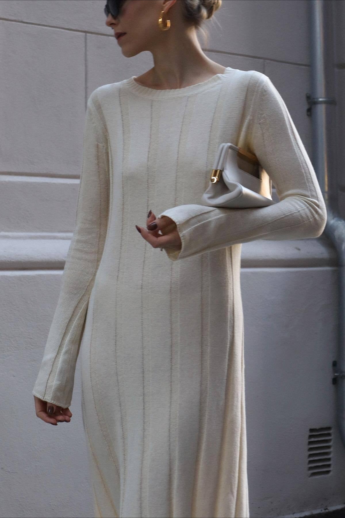 Solid A Line Maxi Sweater Dress