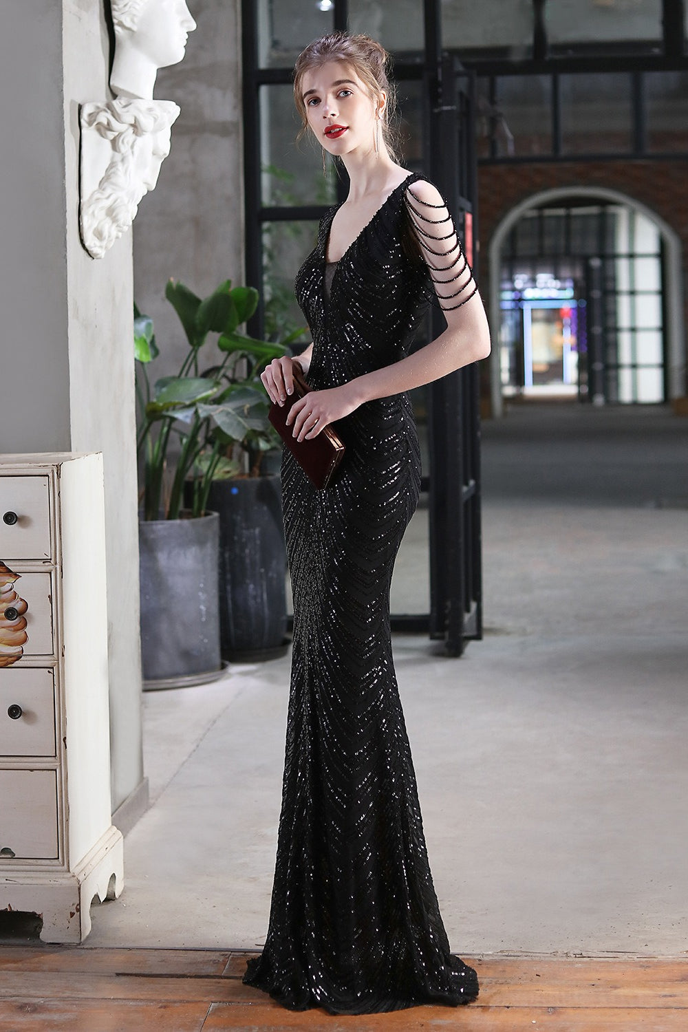 Elegant Sequin Mermaid Party Dress