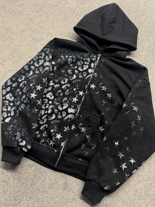 Sweat à capuche imprimé style urbain