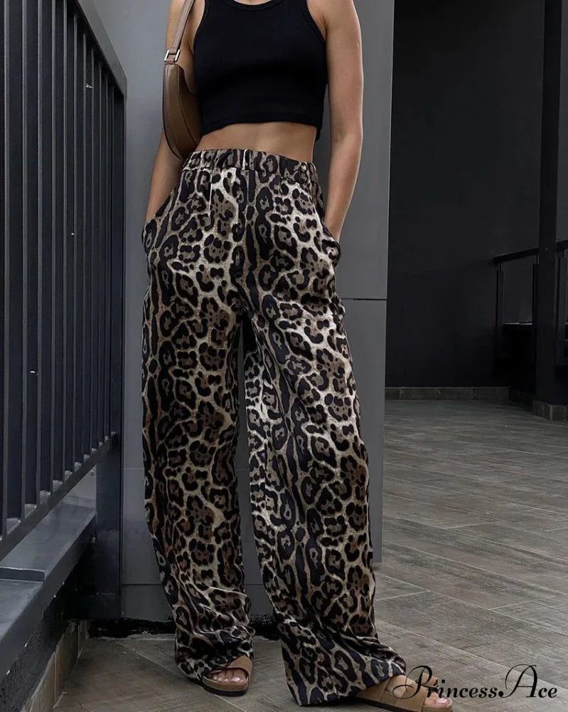Daphne Elegant Pants Print / S