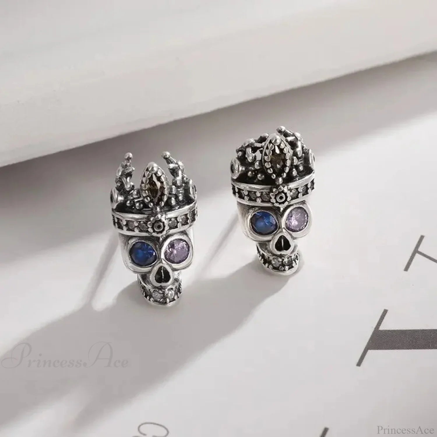 Dark Black Skull Awl Rock Declaration Earring color24