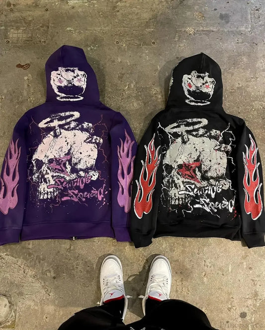 Dark Blaze Sleeve Zip Hoodie