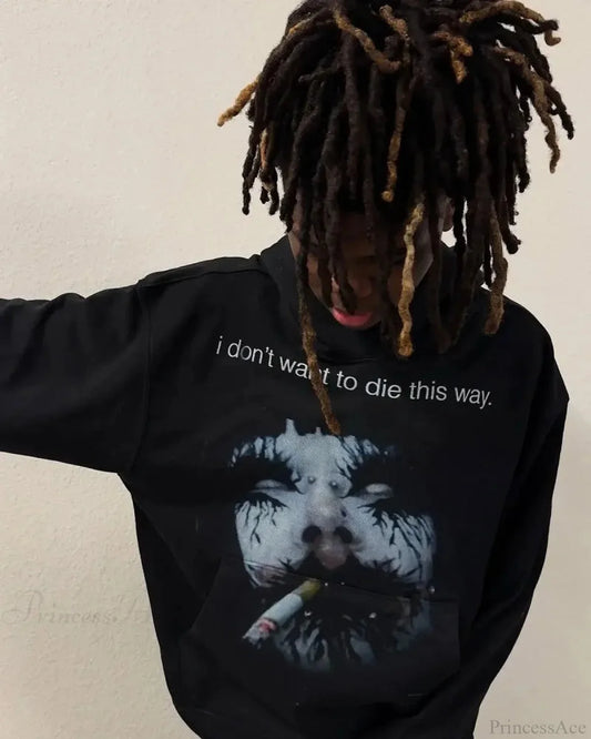 Dark Cartoon Letter Huge Hoodie