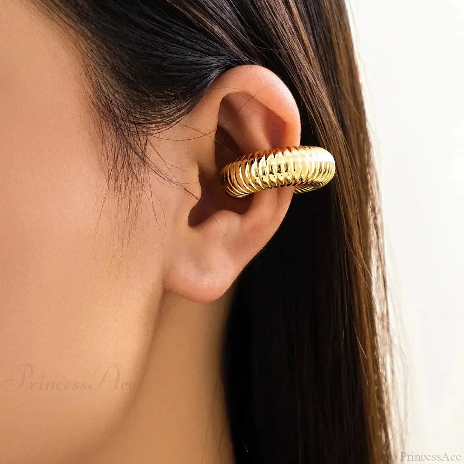 Dark Circular Shiny No Piercing Clip Earring color5