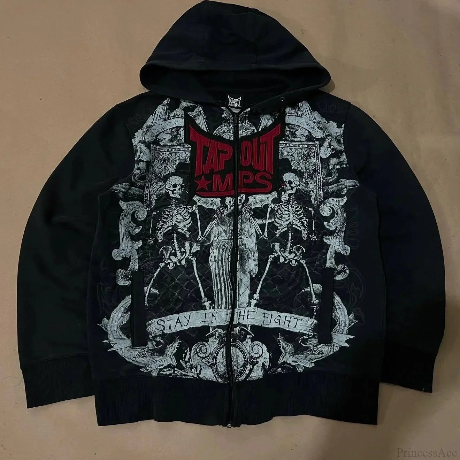 Dark Crimson Letter Antique Hoodie black3 / S