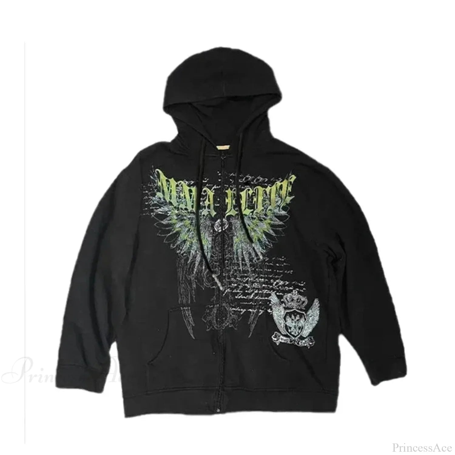 Dark Eyes Print Athletic Hoodie black5 / S