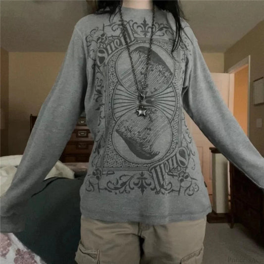 Dark Fairy Grunge Pullover Hoodie gray / S