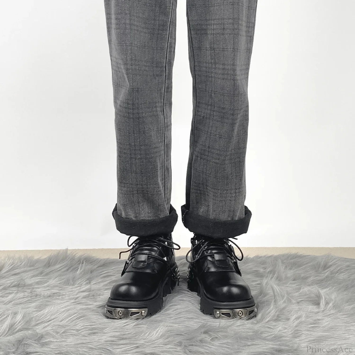 Dark Fire Carved Elevated Sneaker Black / 36