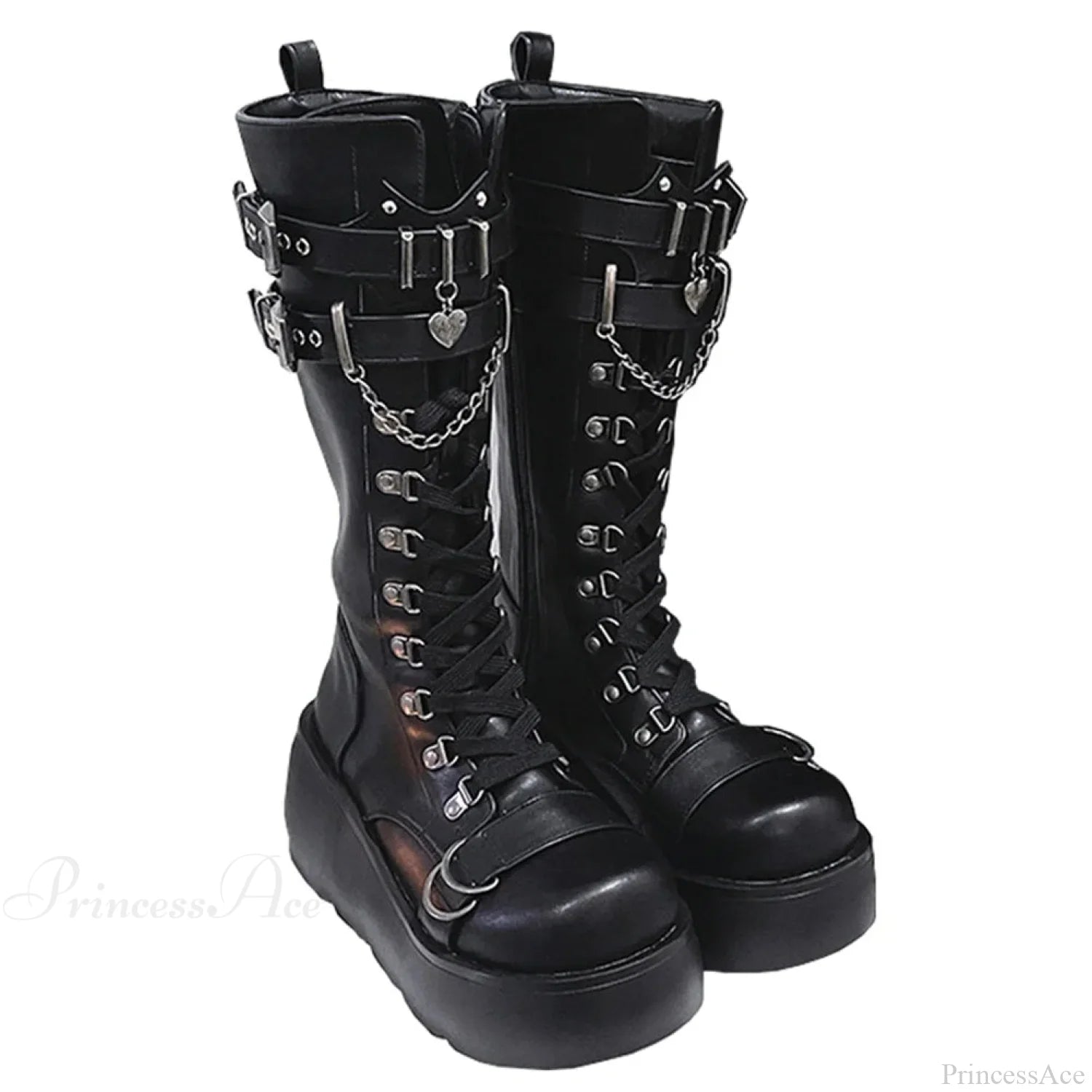 Dark FOX Platform Gothic Fight Boot black D / 5