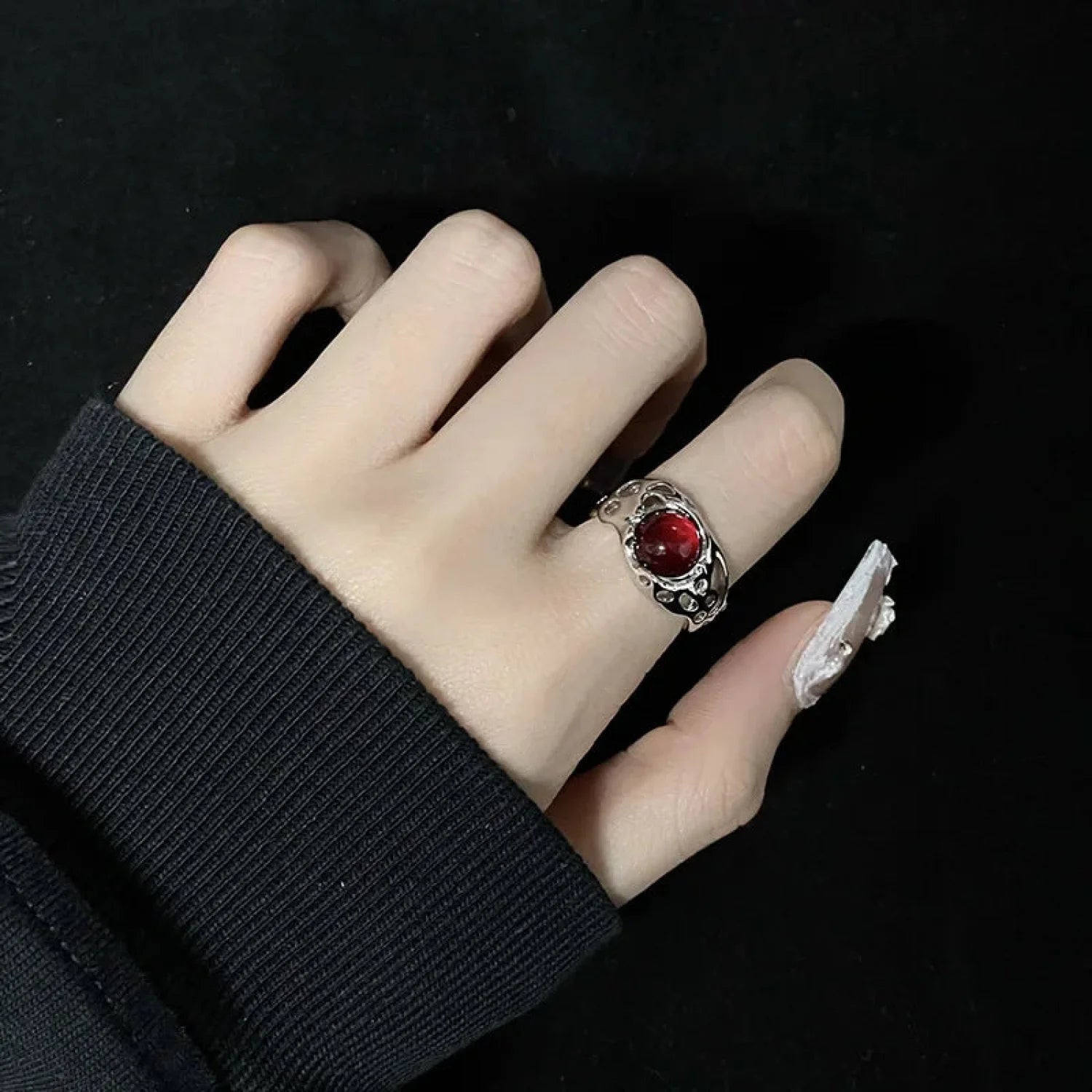 Dark Gothic Crimson Ring red4