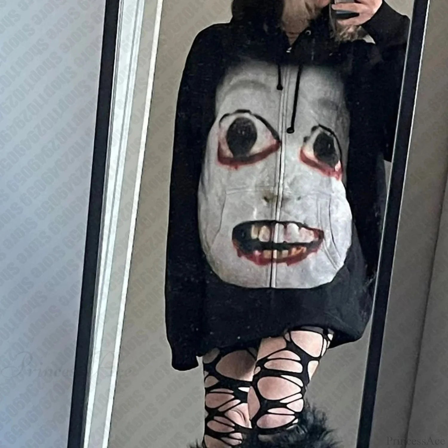 Dark Pair Vintage Zip Hoodie Black / M