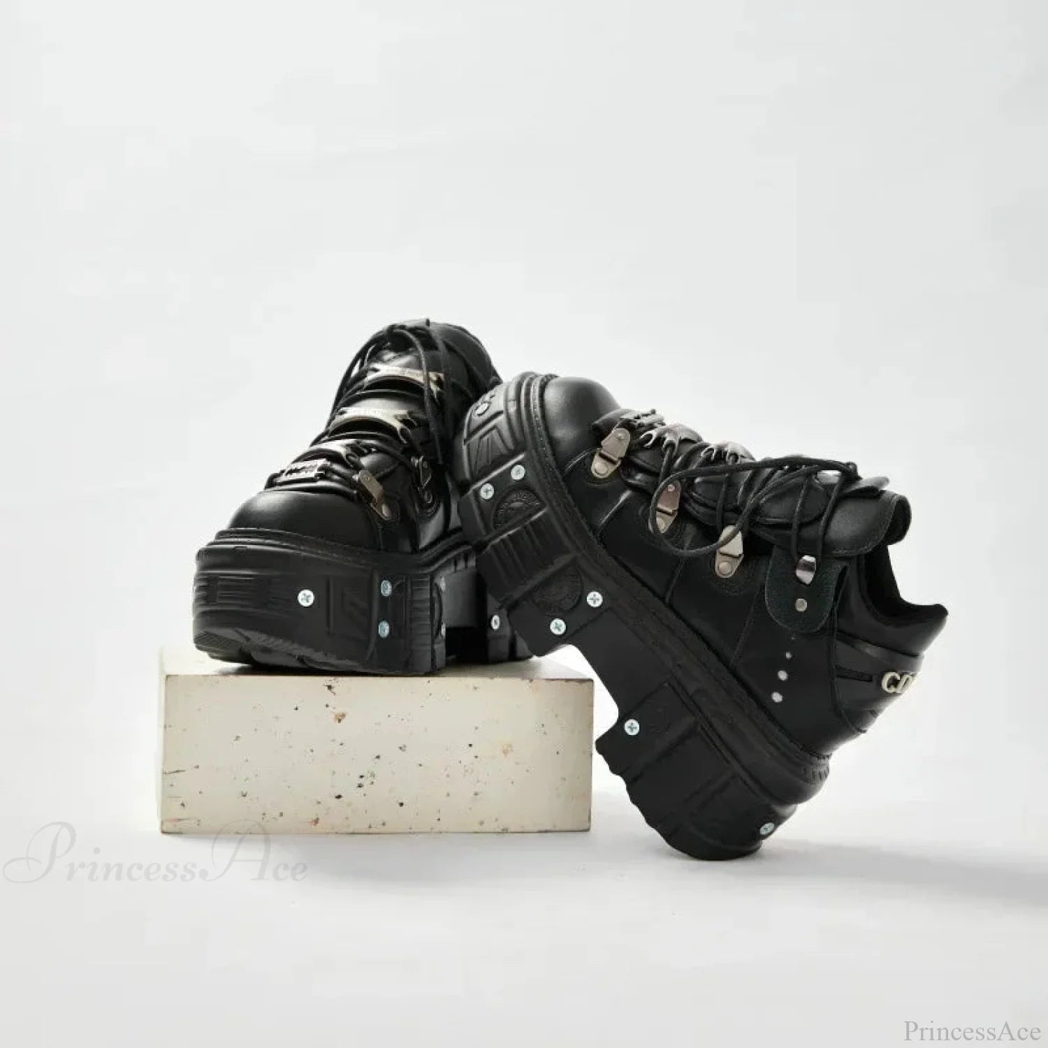 Dark Patchwork Bulky Sneaker