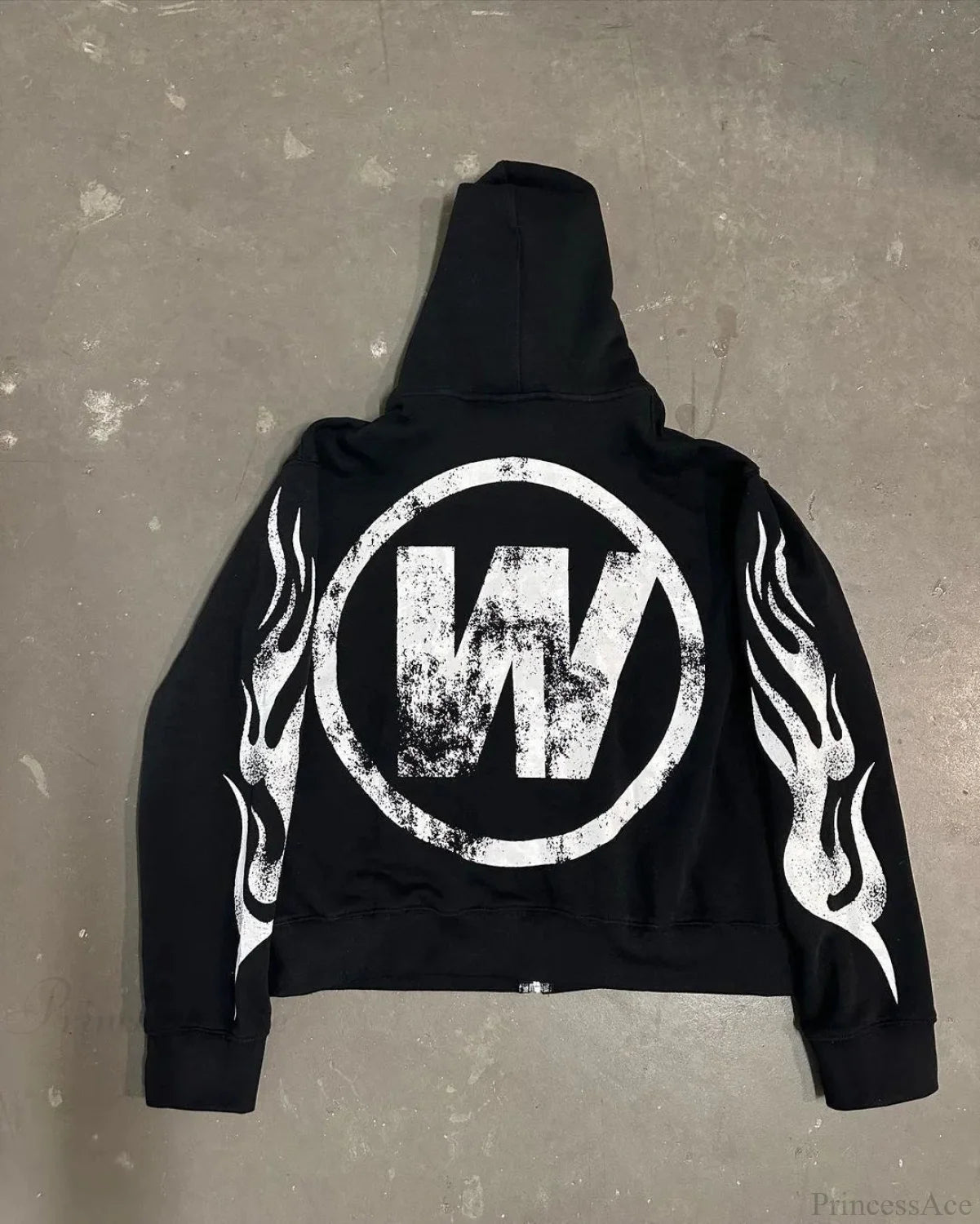 Dark Printed Design Pullover Hoodie