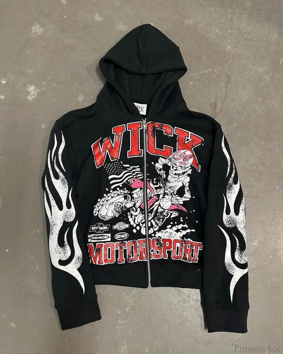 Dark Printed Design Pullover Hoodie black1 / M