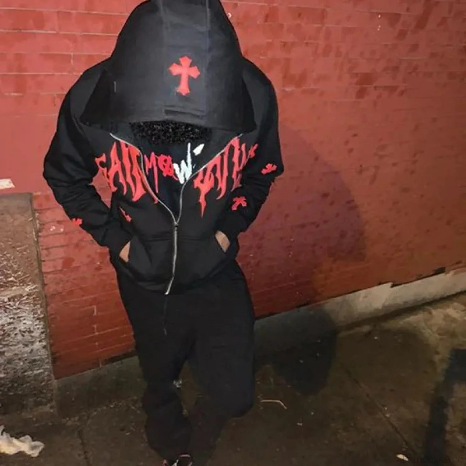 Dark Rhinestone Zip Jacket Black / M