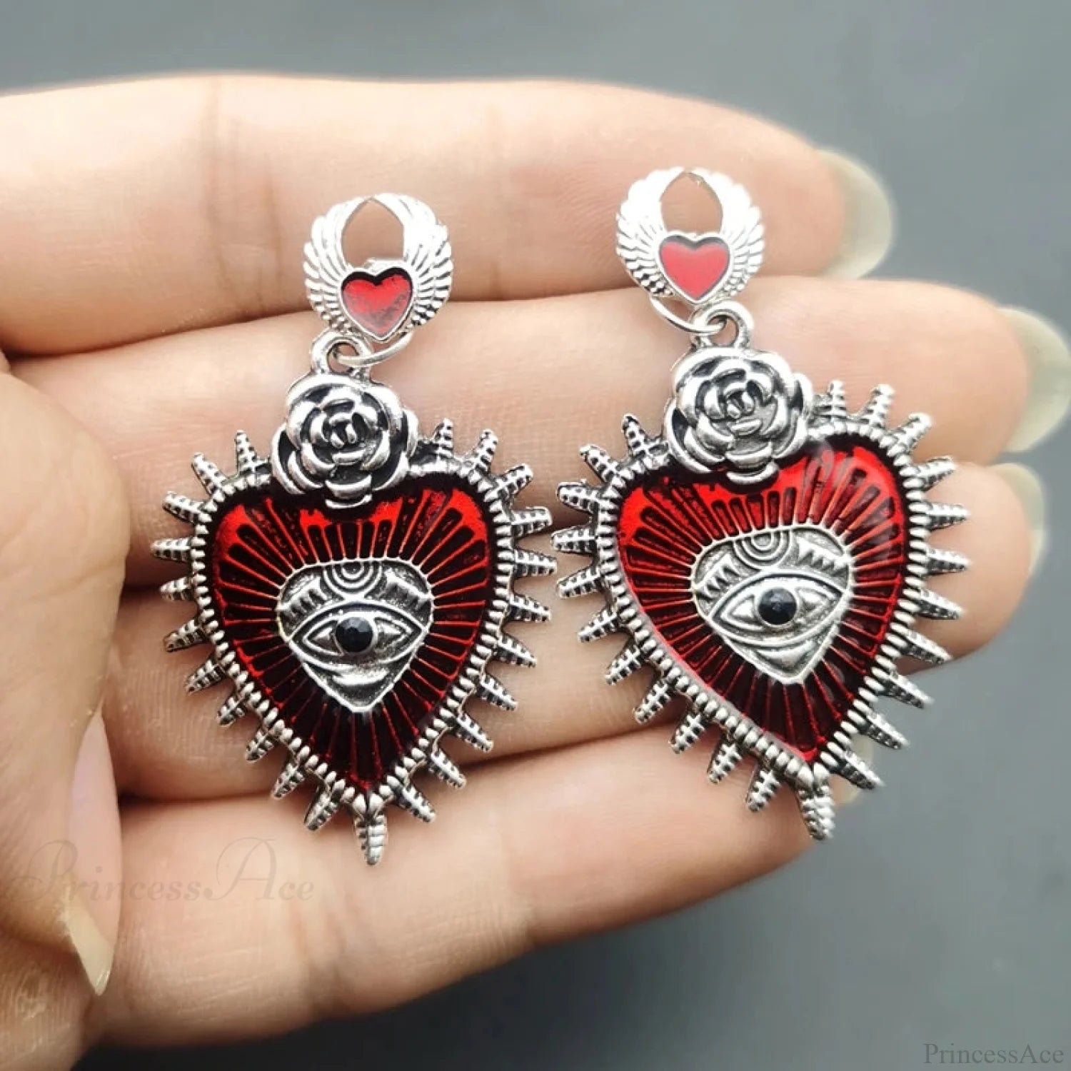 Dark Skull Stainless Steel C Shape Earring