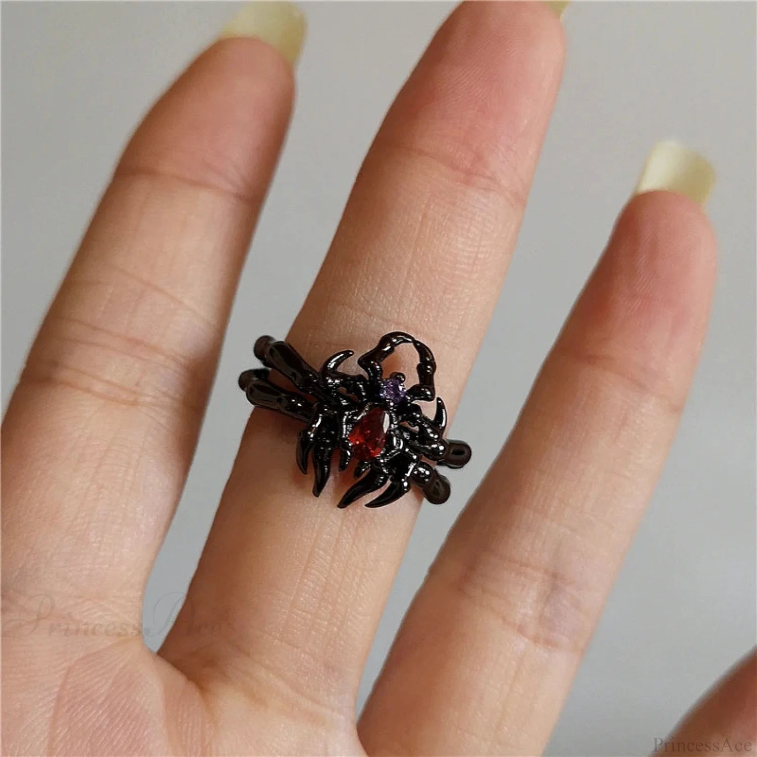 Dark Thorny Rose Pair Ring black6