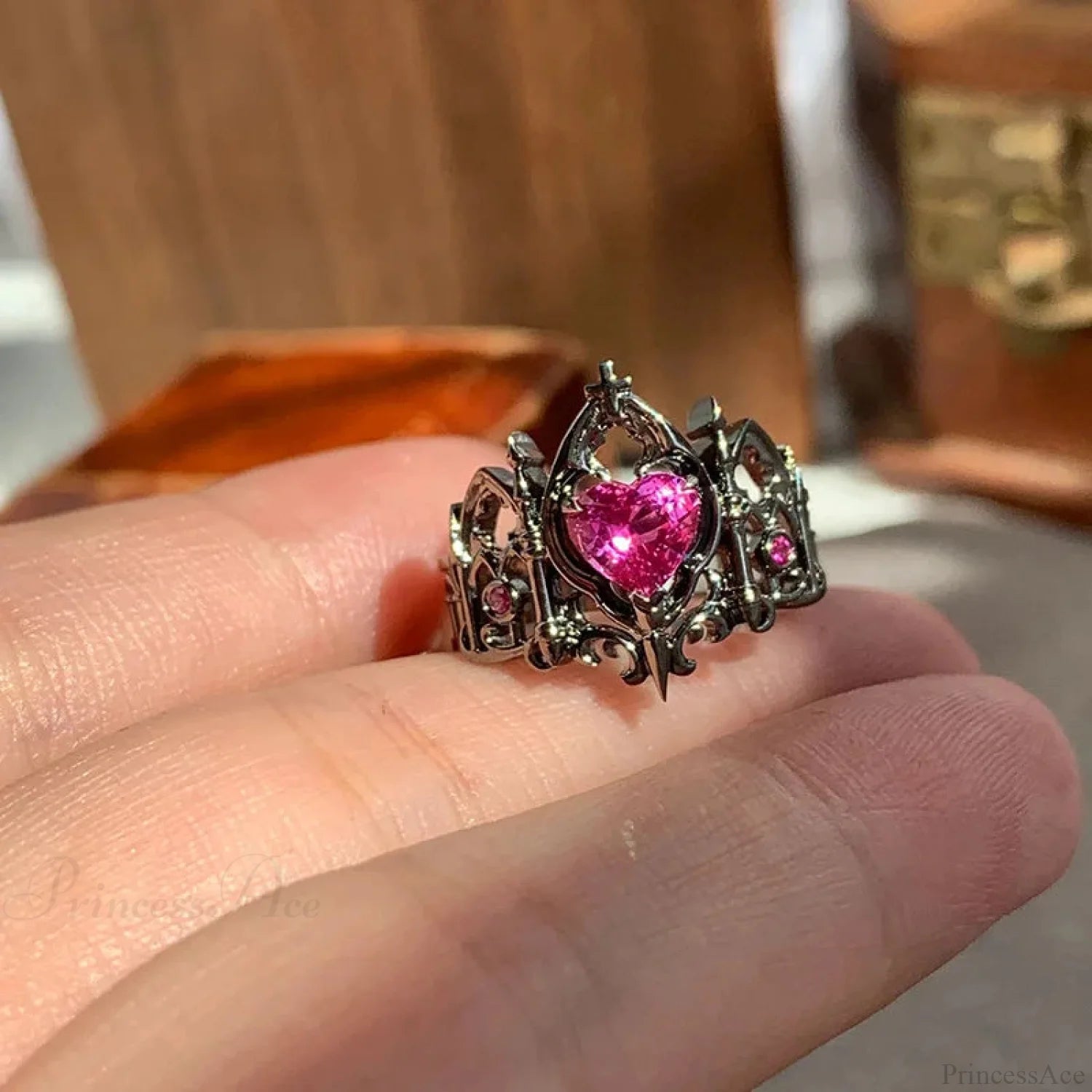 Dark Unpredictable Jewel Ring 05 purple