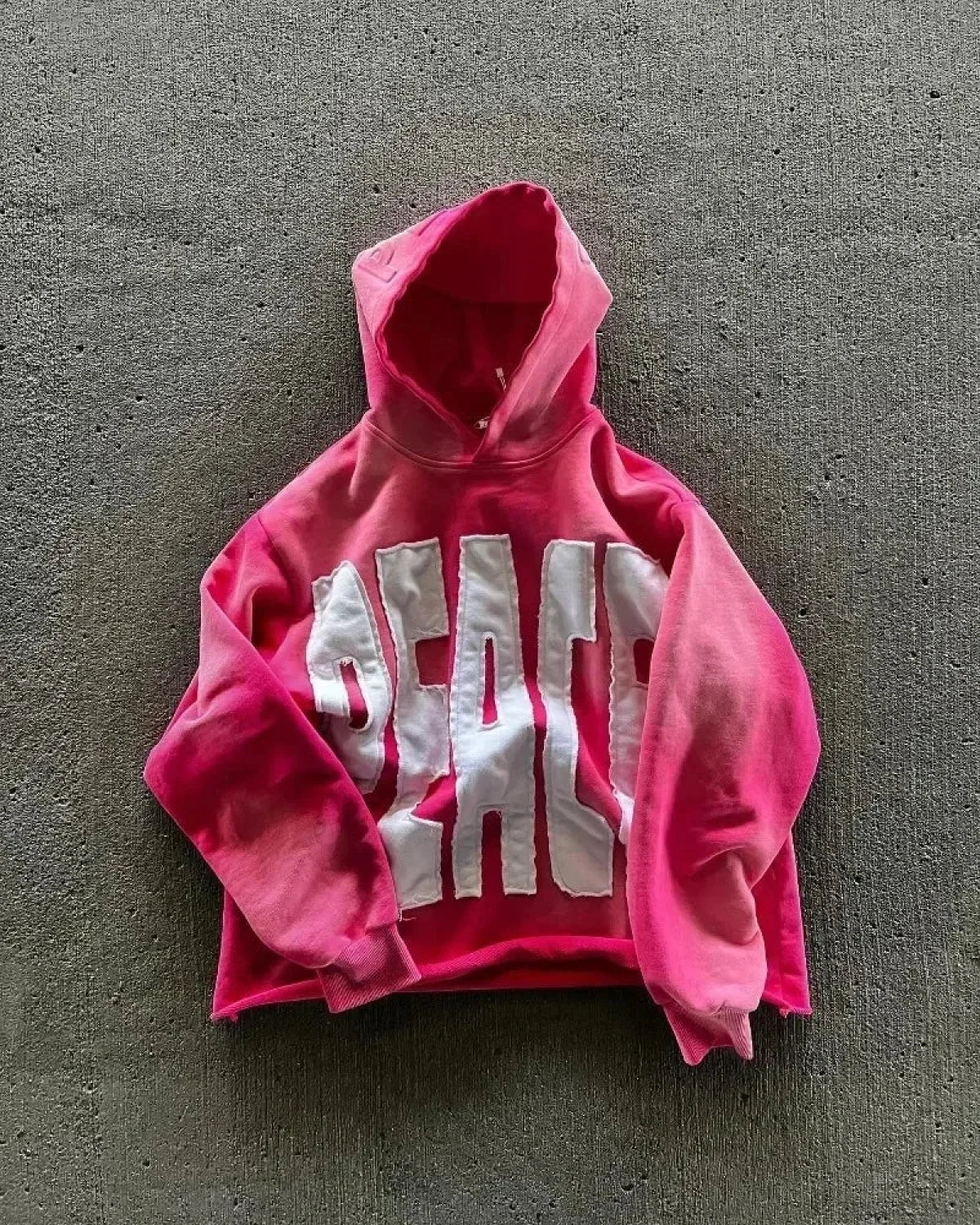 Dark Zipper Joined Vintage Hoodie pink / M