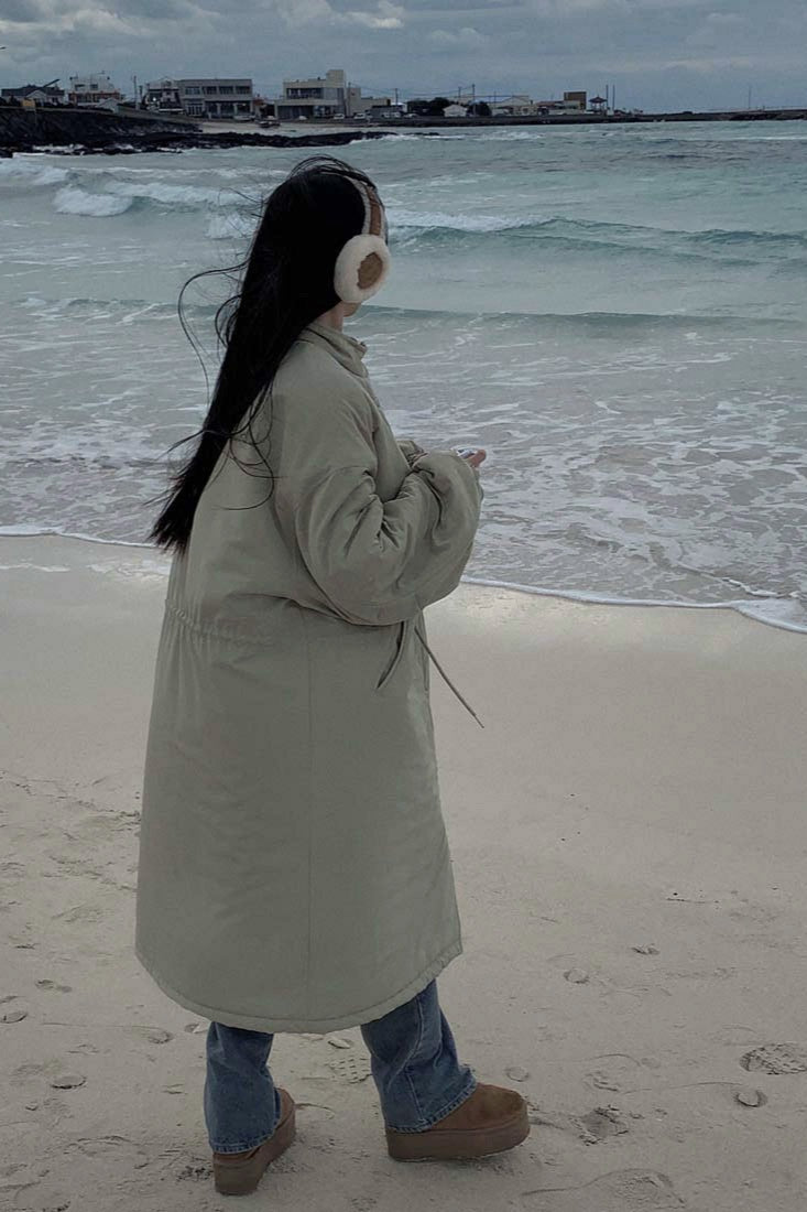 Relaxed Fit Longline Puffer Jacket