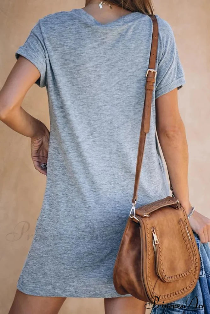 Deep T-Shirt V-Neck Dress Dresses