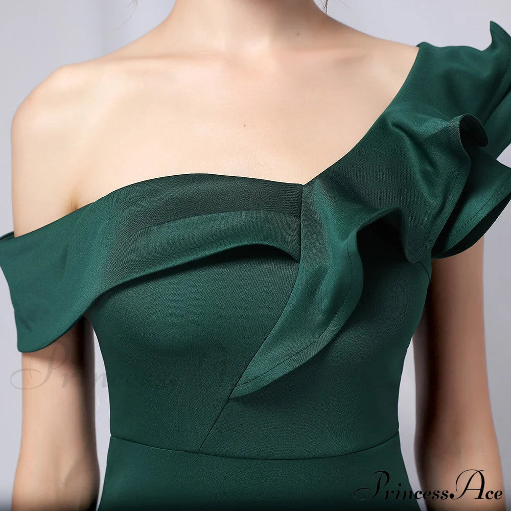 Delana Formal One Charming Shoulder Satin Dress S.o. Long Dresses