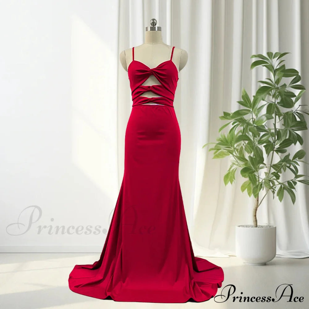 Delta Formal Stylish Cutout Glitter Dress Red / S S.o. Long Dresses