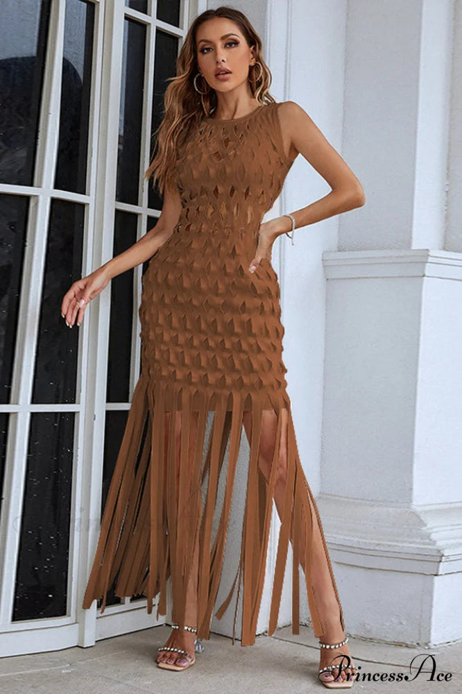 Denisa Sleeveless Tassel Dress | Dress In Beauty