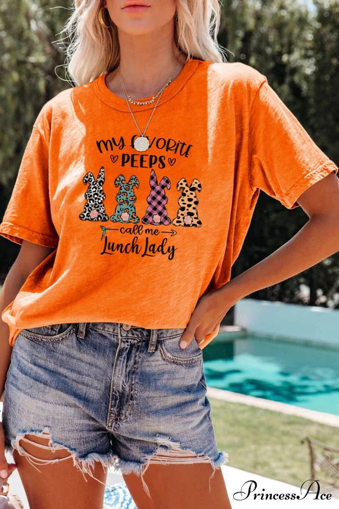 Design Graphic Rabbit T-Shirt Orange / S Tees