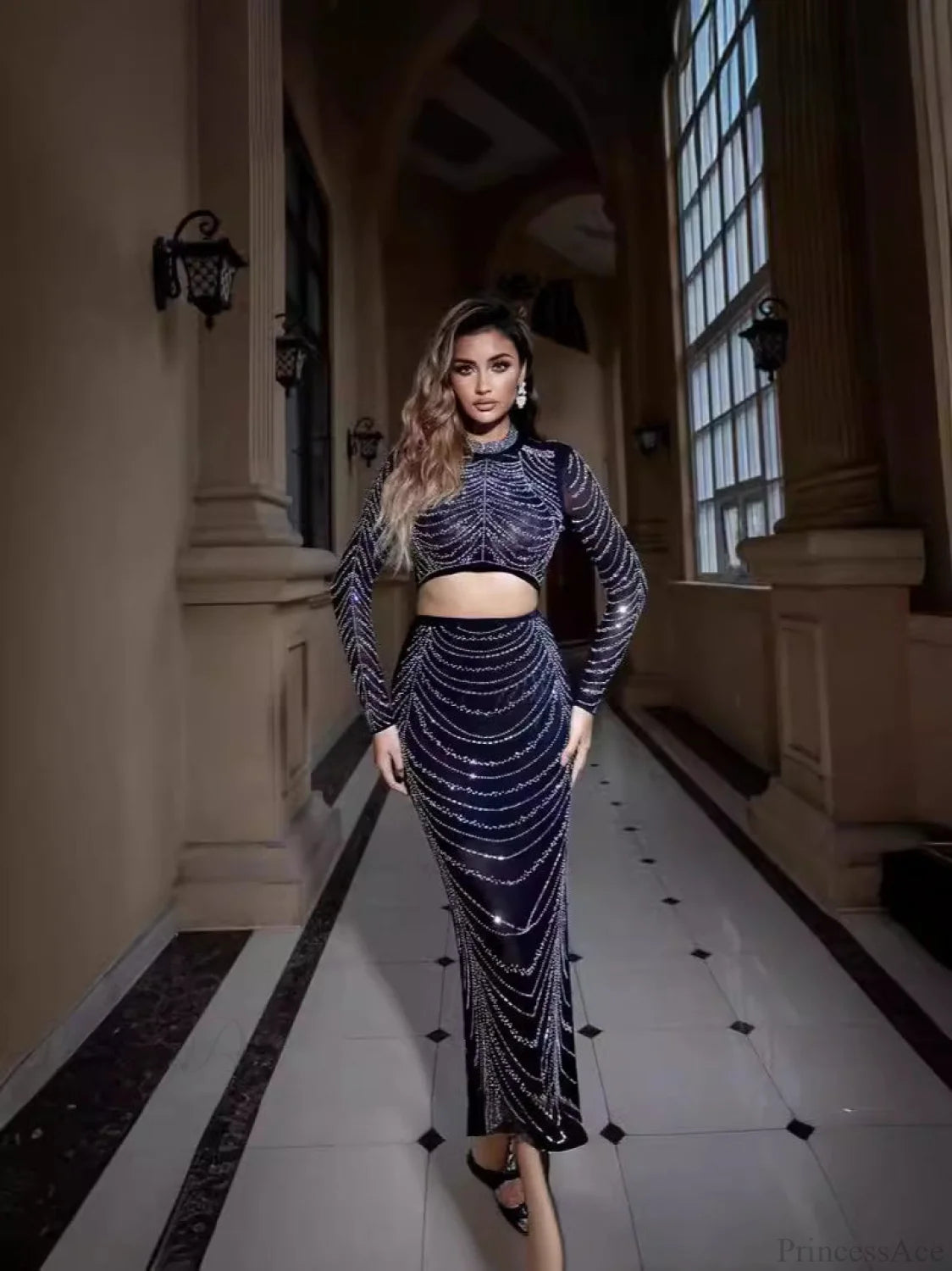 Designer Chic Strapless Prom Dress black / S promdress-250223