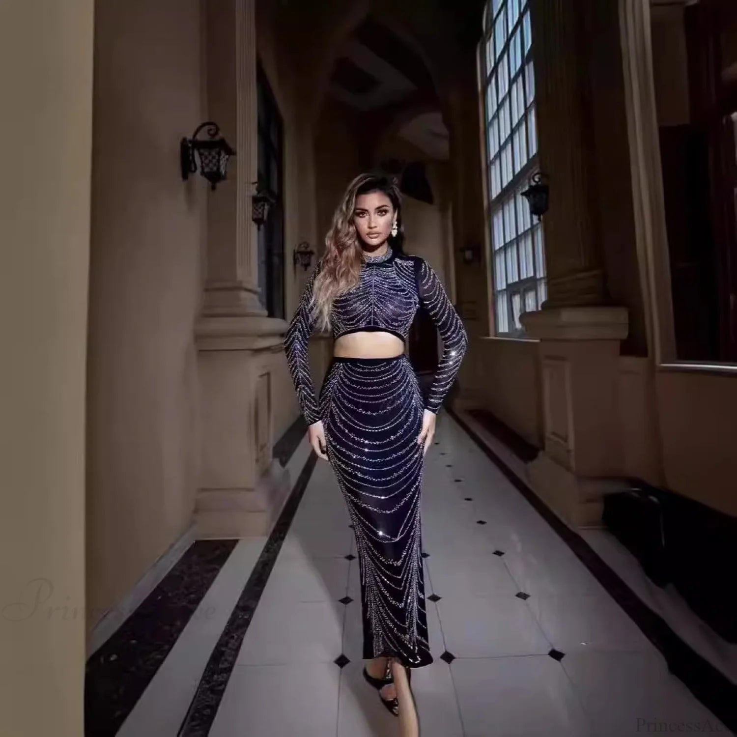 Designer Chic Strapless Prom Dress promdress-250223