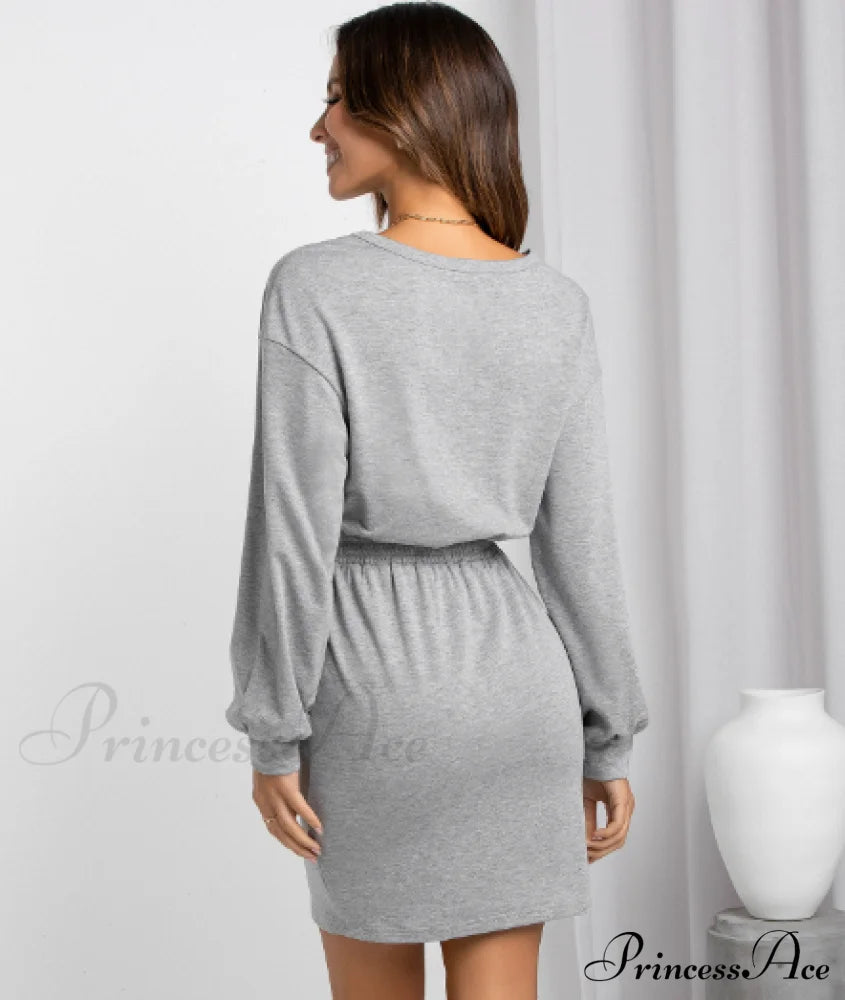 Diagonal Shoulder Fashion Skirt With Round Neck (Set Of 2) S / Brick Red