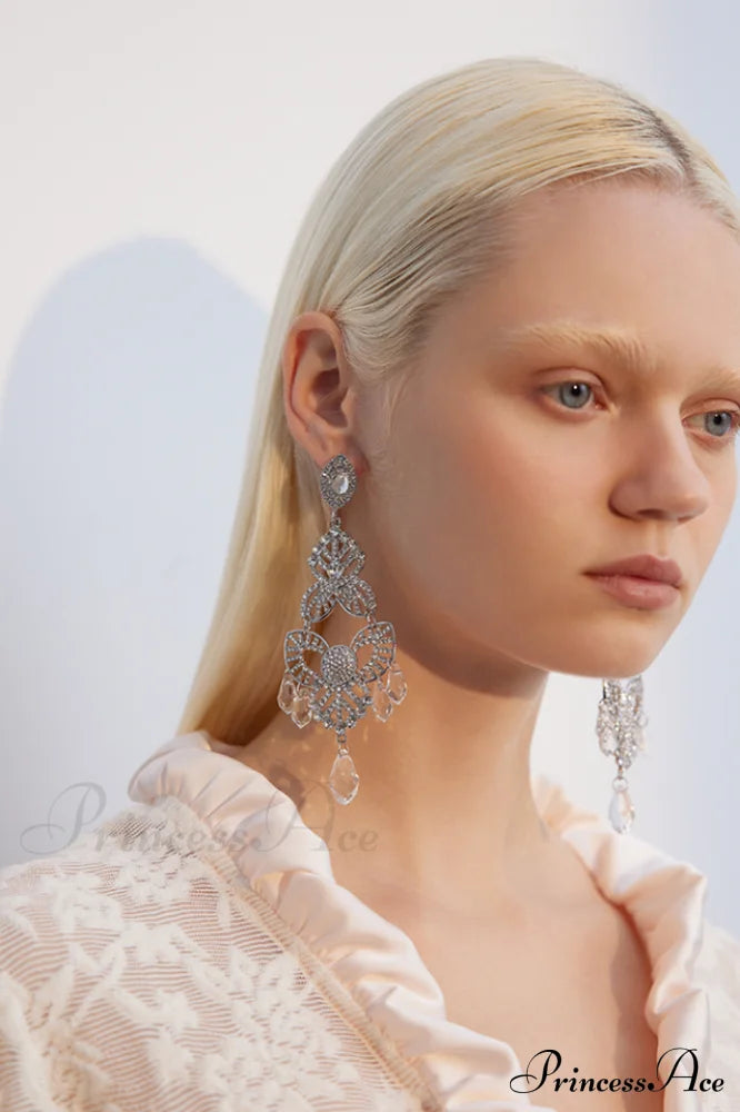 Diamante Elegant Statement Earrings