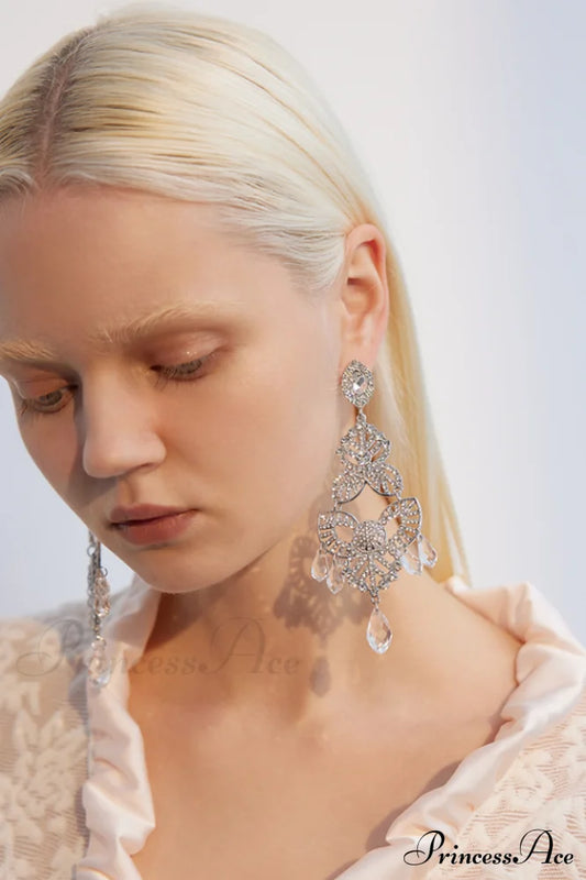 Diamante Elegant Statement Earrings