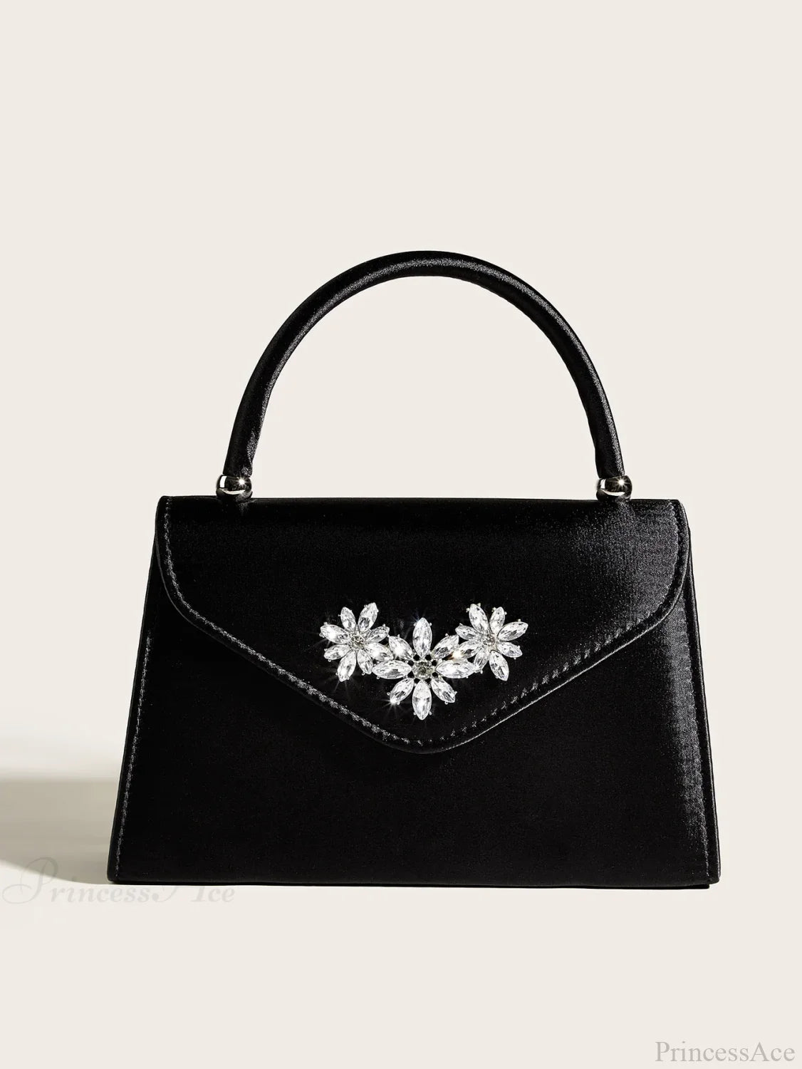 Diamond Wedding Clutch Purse Evening Party Shoulder Bag BLACK clutchbag-250126