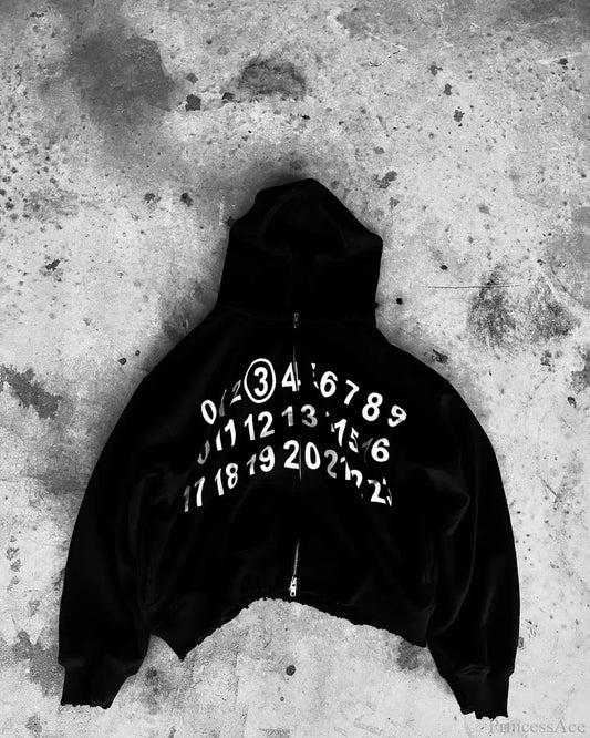 Digital Printing Oversize Hoodie black 1 / M