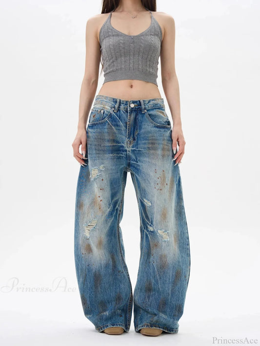 Distraught Medieval Short Ascend Loose Pant Blue / S