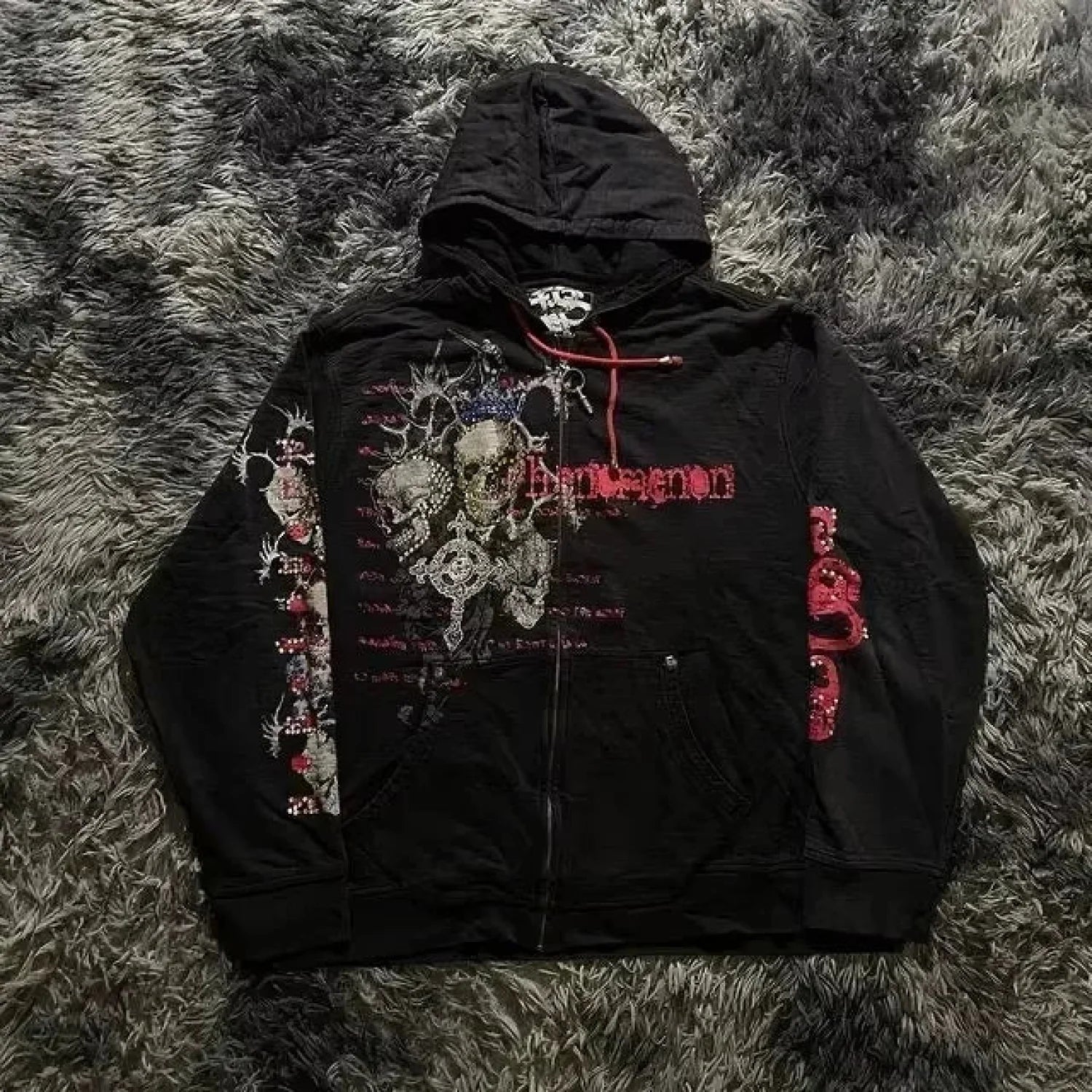 Distress Road Medieval Zip Hoodie black5 / S