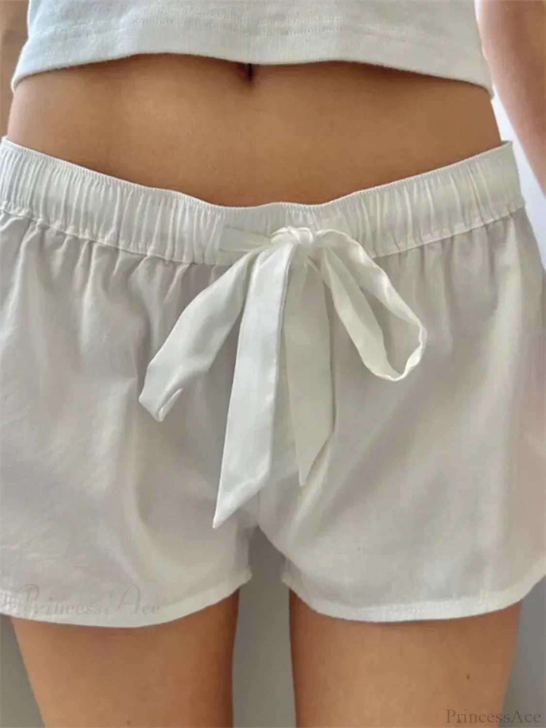 Drawstring Elastic Sleep Short white / S short-250223