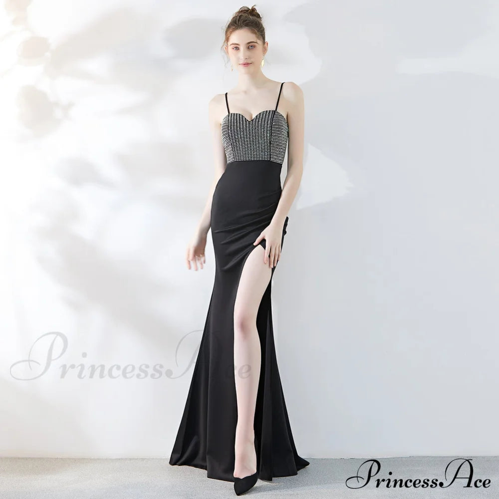 Dulce Hot Stone Sling Long Dress - Lady Occasions